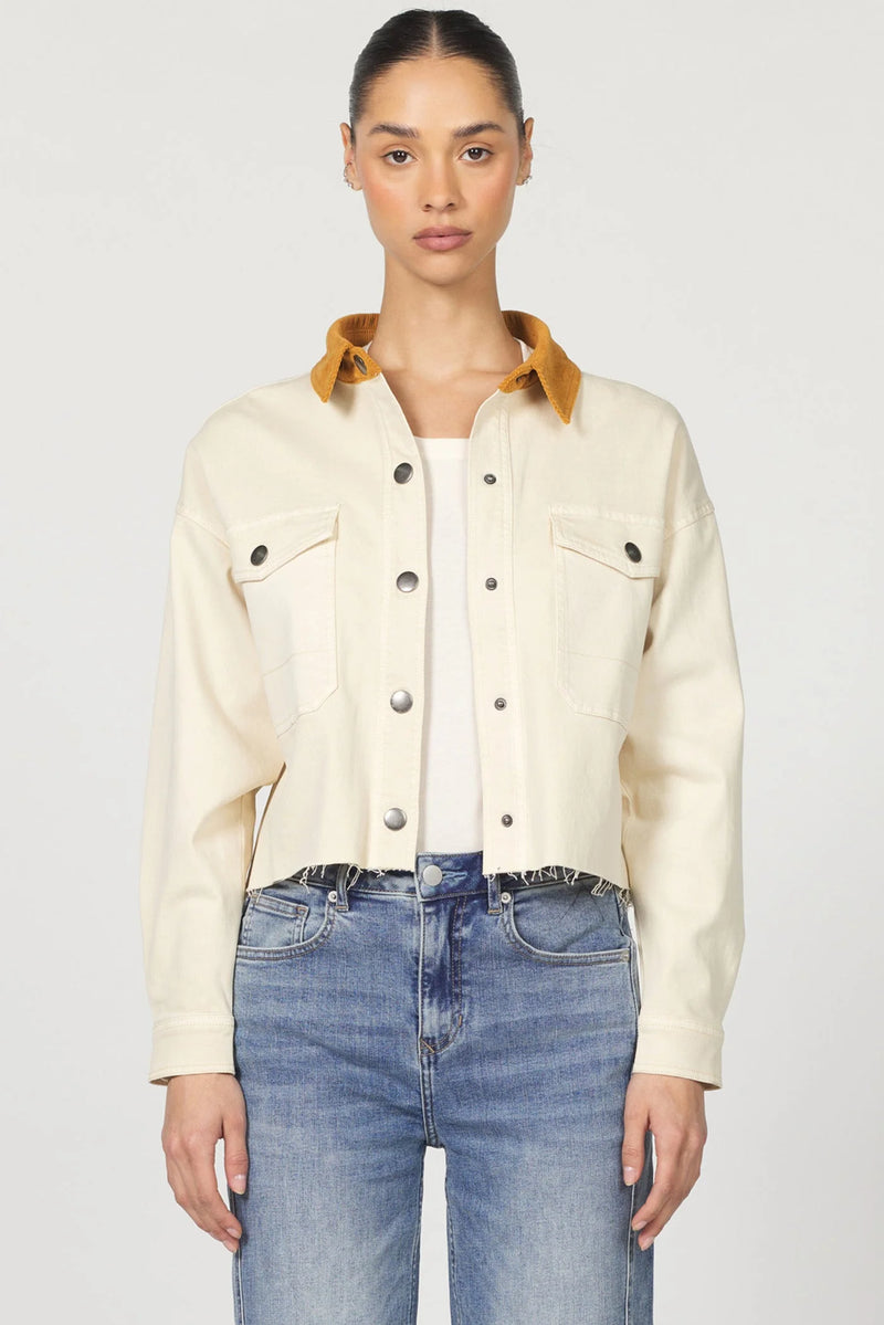 Dear John Cropped Denim Gina Jacket Cashew