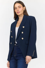 Dear John Rowena Double Breasted Jacket Black Iris
