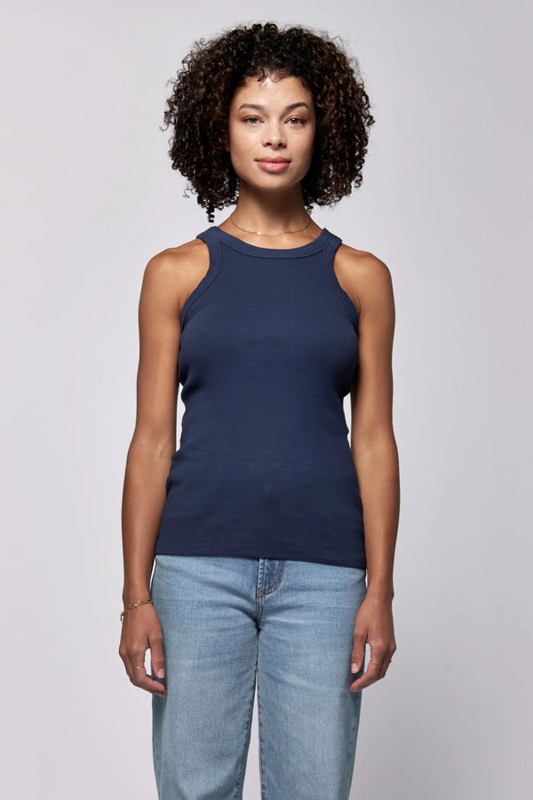 Dear John Tamia Racer Tank Black Iris