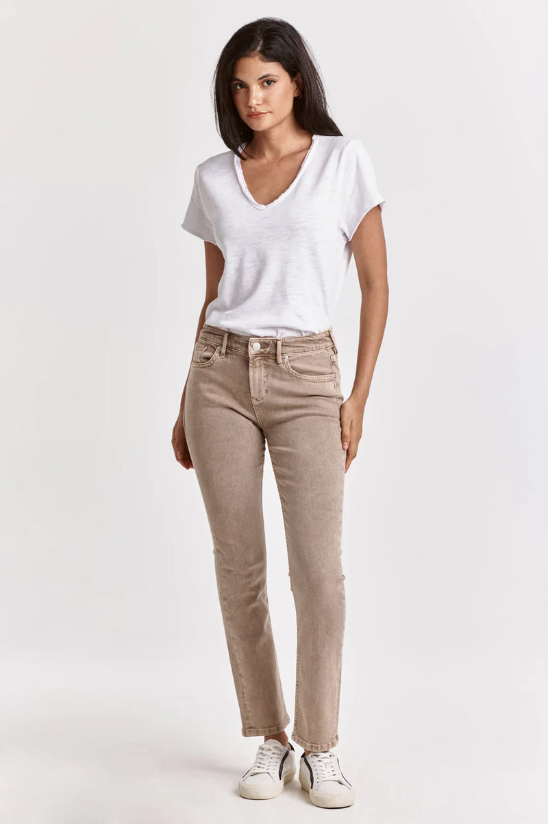 Dear John Blaire High Rise Ankle Slim Straight Jeans Cashmere