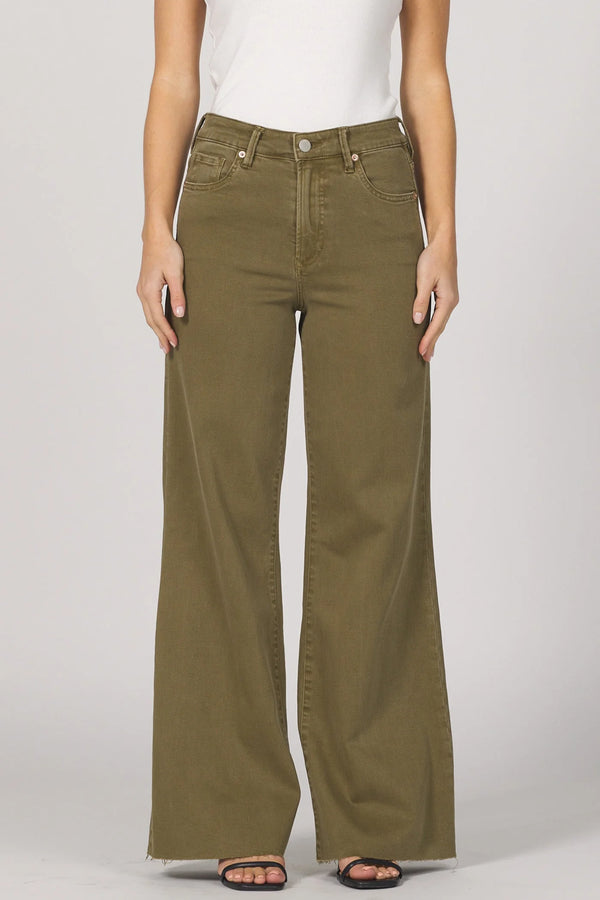 Dear John Fiona Wide Leg Jean Olive Branch