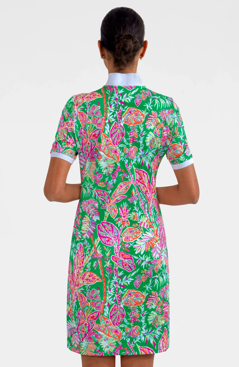 Gretchen Scott Jersey Serve It Up Dress - Vintage Vine Kelly