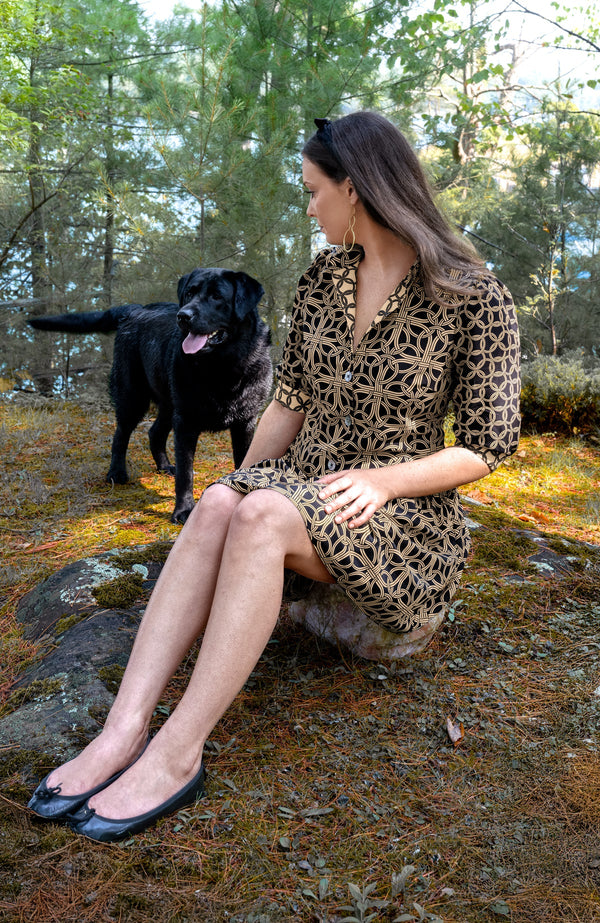 Gretchen Scott So Sweet Dress - Ring Toss Black