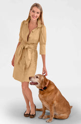 Gretchen Scott Swagger Dress - Ultra Suede Khaki