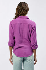 Dear John Gaia Poplin Shirt Cattleya Orchid