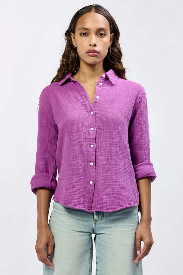 Dear John Gaia Poplin Shirt Cattleya Orchid