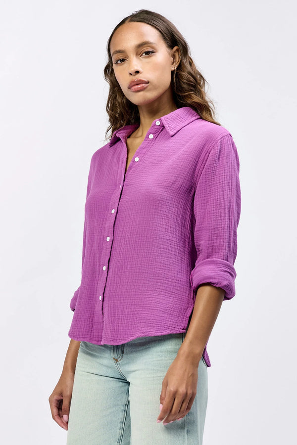Dear John Gaia Poplin Shirt Cattleya Orchid