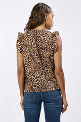 Dear John Puja Novelty Top Leopard Safari Top
