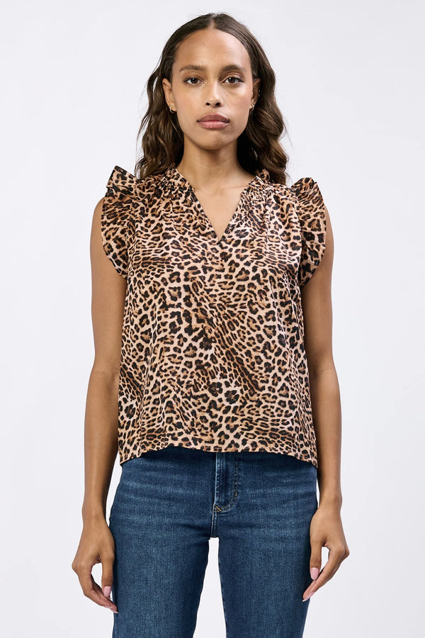 Dear John Puja Novelty Top Leopard Safari Top