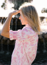 Duffield Lane Dallas Dress Pink Floral Toile