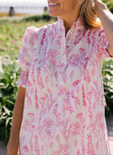 Duffield Lane Dallas Dress Pink Floral Toile
