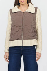 Dear John Petra Sweater Jacket Pigment Cappuccino