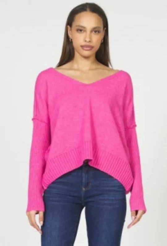 Dear John Clarette Sweater Hot Pink