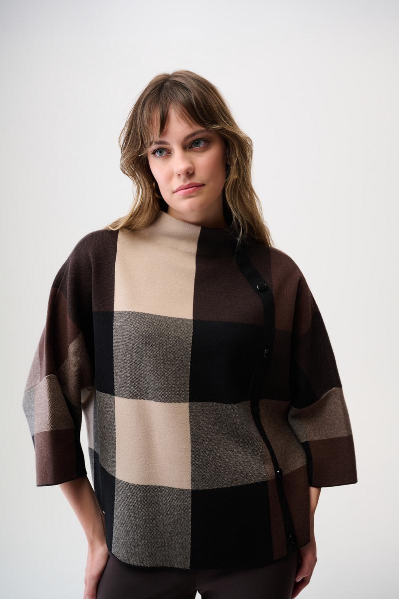 Joseph Ribkoff Sweater 254976 Mocha/Black