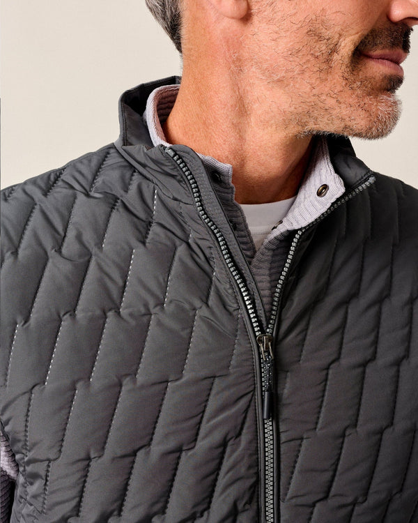 Johnnie-O Belfry Quilted Puffer Vest Dark Gray
