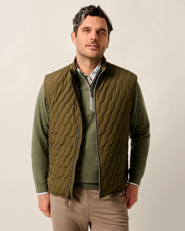 Johnnie-O Belfry Quilted Puffer Vest Mangrove