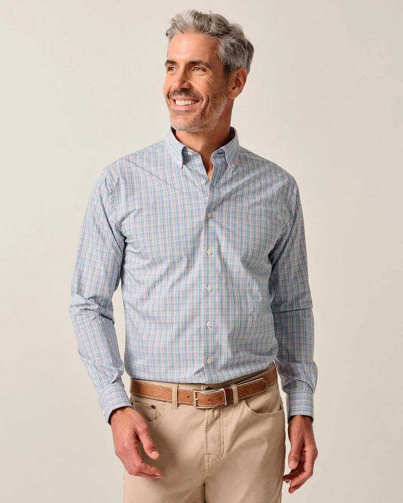 Johnnie-O Everyday Performance Button Down Shirt - Cayden Maliblu
