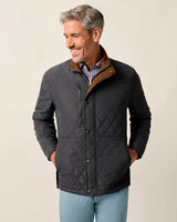 Johnnie-O Juno Quilted Snap Jacket Dark Gray