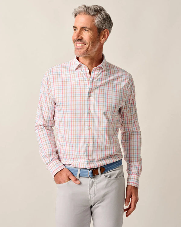 Johnnie-O Everyday Performance Button Down Shirt - Maarten Cinnamon