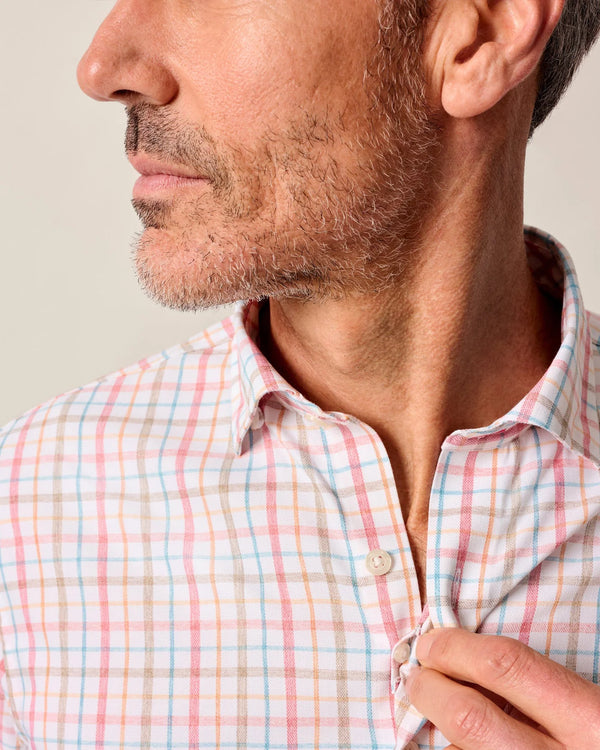Johnnie-O Everyday Performance Button Down Shirt - Maarten Cinnamon