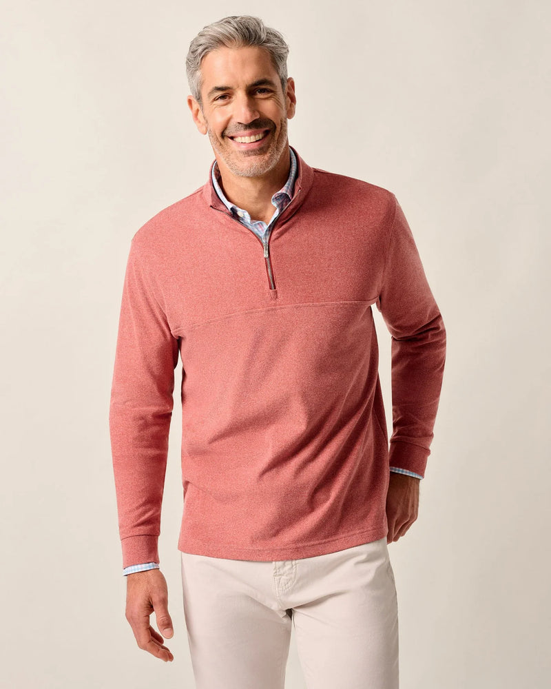 Johnnie-O Mikey Performance 1/4 Zip Pullover Brick