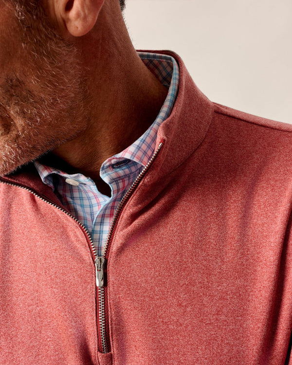 Johnnie-O Mikey Performance 1/4 Zip Pullover Brick