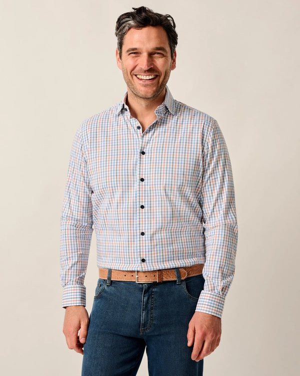 Johnnie-O Natural Performance Button Down Shirt - Vanderwall White