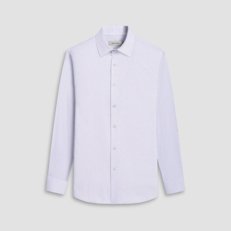 Bugatchi James Mini Dot OoohCotton® Shirt in White