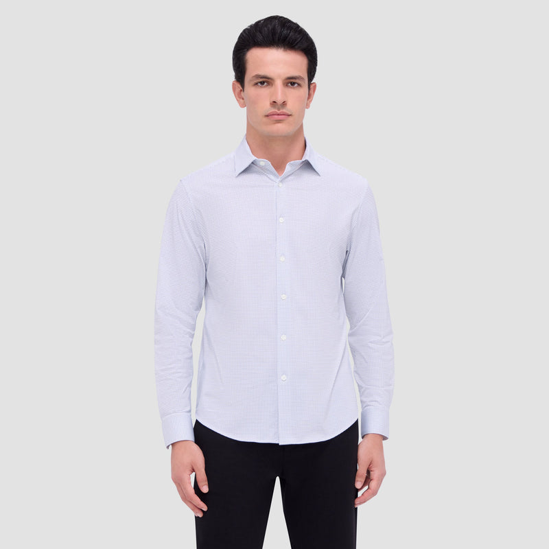 Bugatchi James Mini Dot OoohCotton® Shirt in White