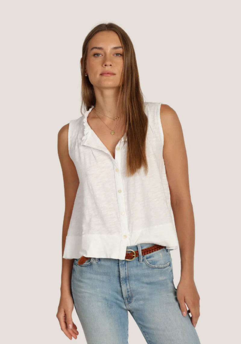 Dylan Peplum Hi-Lo Top White