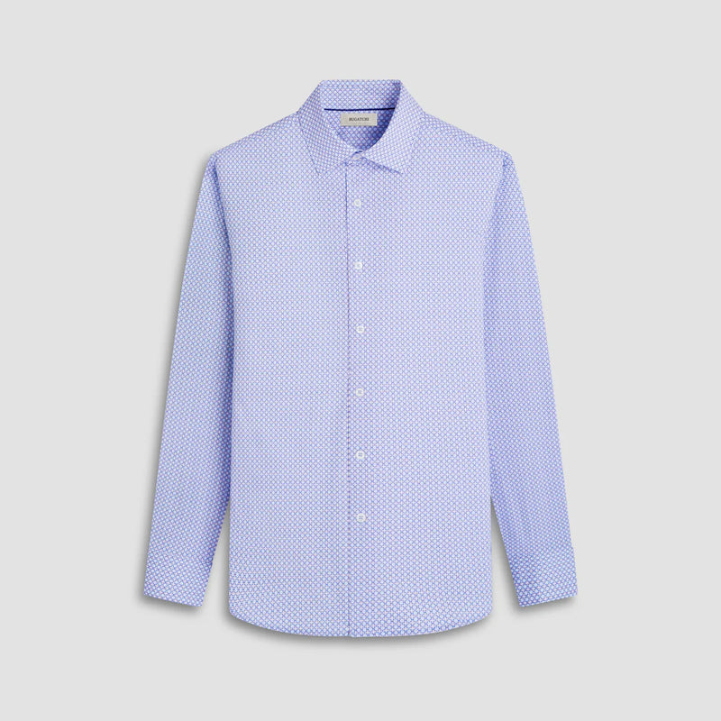 Bugatchi James Mosaic OoohCotton® Shirt in Sky