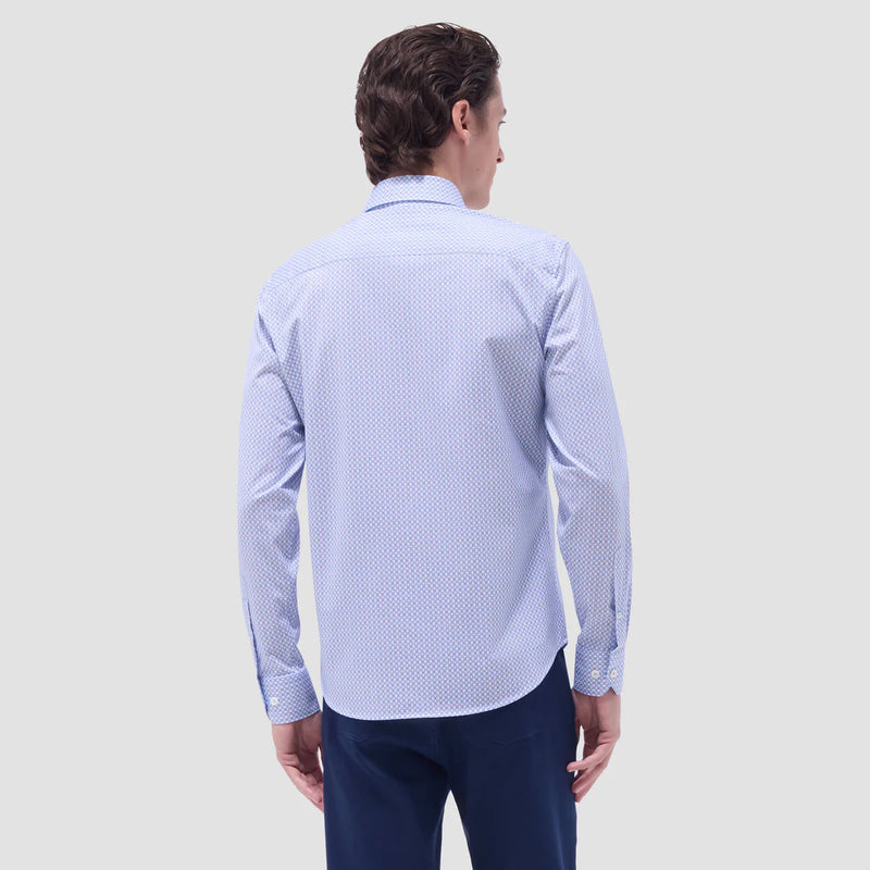 Bugatchi James Mosaic OoohCotton® Shirt in Sky