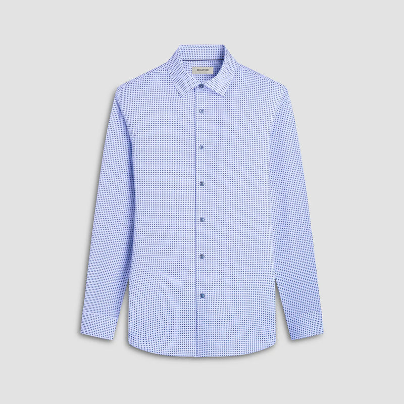 Bugatchi Jules Geometric OoohCotton® Shirt in Air Blue