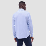 Bugatchi Jules Geometric OoohCotton® Shirt in Air Blue