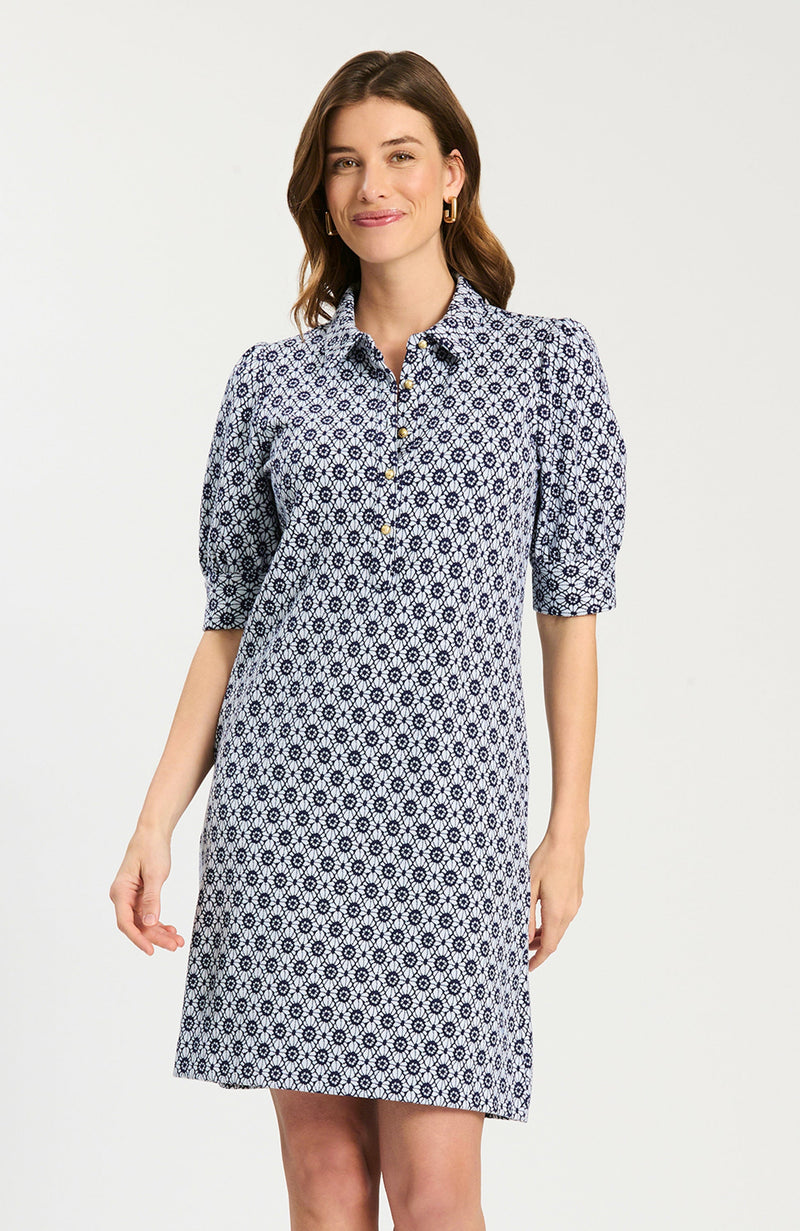 Tyler Boe Alicia Knit Shirtdress Blue White Stain Glass – Dan's Southern  Prep