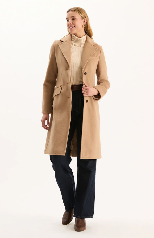 Tyler Boe Perry Mid Length Coat Camel