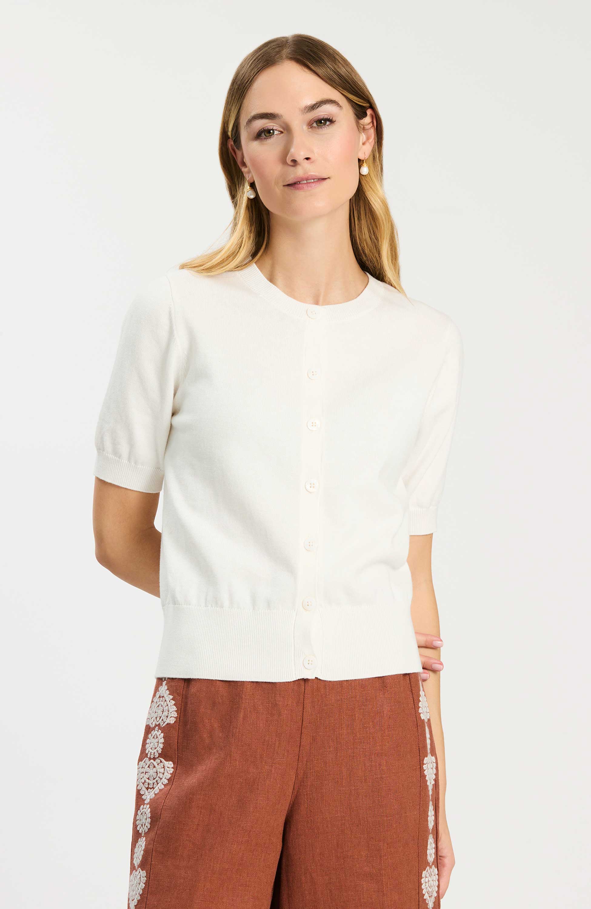 Tyler Boe Kit Cotton Blend Cardigan White – Dan's Southern Prep