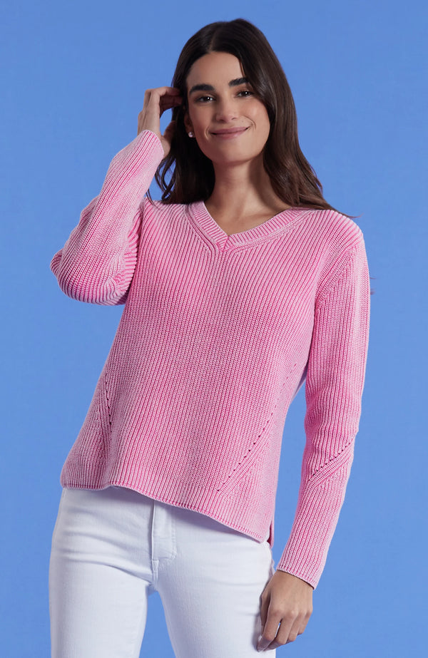 Tyler Boe Mineral Wash Shaker Sweater Cheeky Pink