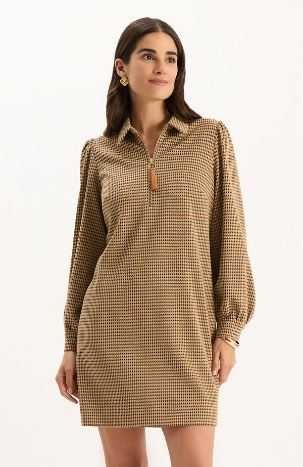 Tyler Boe Melanie Knit Houndstooth Dress Multi