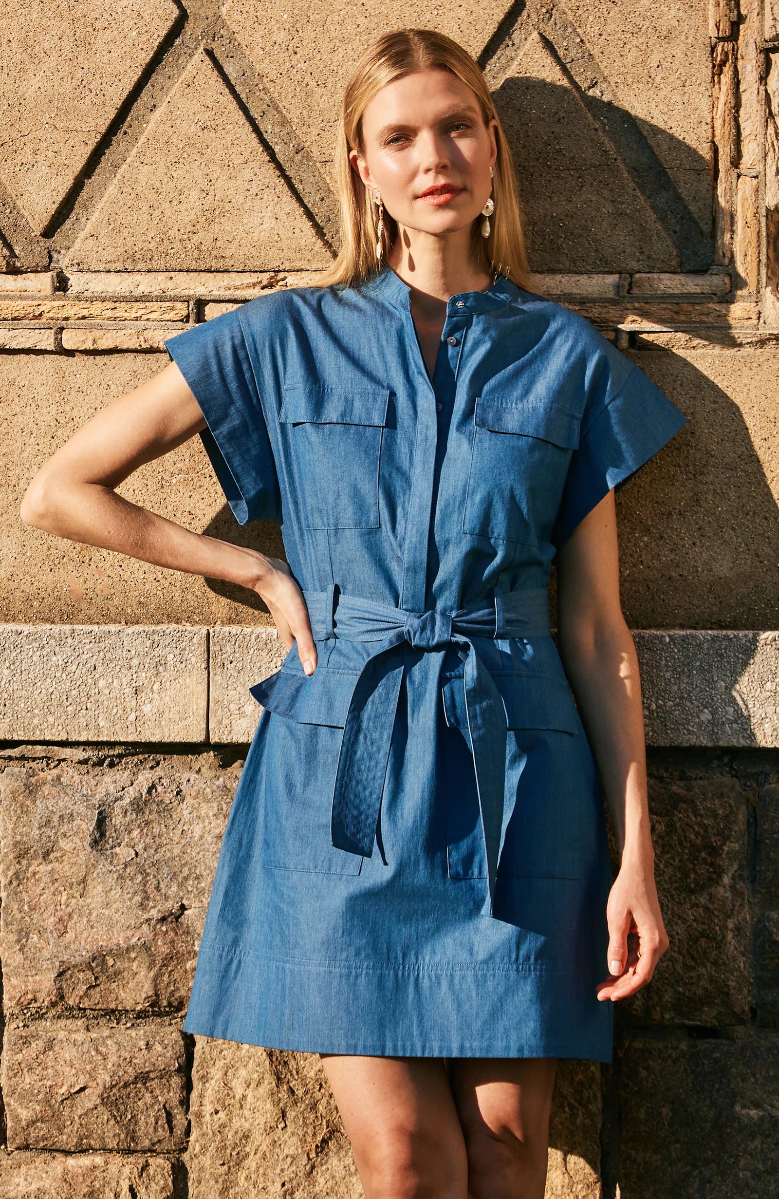 Tyler Boe Wendy Shirt Dress Dark Denim - Main Image