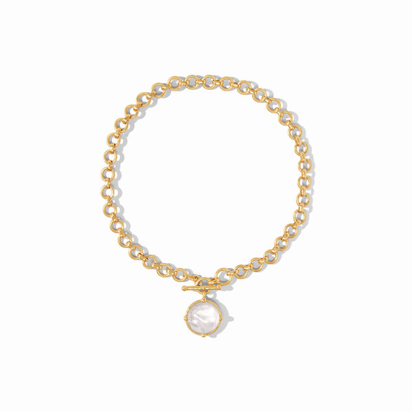 Julie Vos Honeybee Demi Necklace Gold Mother of Pearl