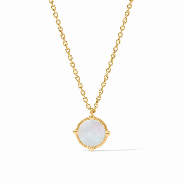 Julie Vos Honeybee Solitaire Necklace Mother of Pearl