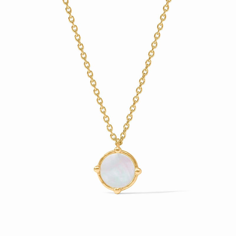 Julie Vos Honeybee Solitaire Necklace Mother of Pearl