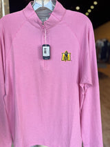 Johnnie-O Murray State Freeborne Performance 1/4 Zip Pullover Porto Pink