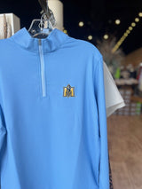 Peter Millar Murray State Perth Basketweave Performance Quarter-Zip Cottage Blue