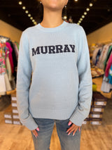 Ellsworth + Ivey Murray Classic Crewneck Sweater Light Blue/Navy