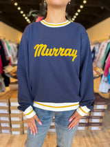 Ellsworth + Ivey Elle Chenille Murray Sweatshirt Navy