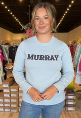 Ellsworth + Ivey Murray Classic Crewneck Sweater Light Blue/Navy