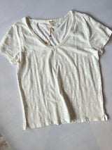 Dylan Modern Short Sleeve Deep-V Tee Shirt Light Natural