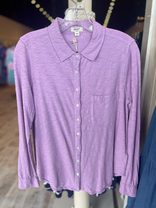 Dylan Harper Long Sleeve Shirt Lavender Field